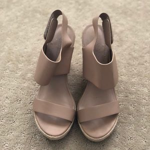 3in Wedge Tan Sandal. Lightly worn.